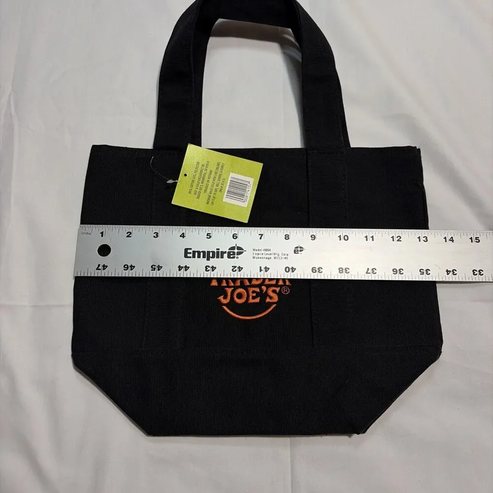 Limited Edition Trader Joe's Trick Or Treat Canvas Tote Bag In Black
